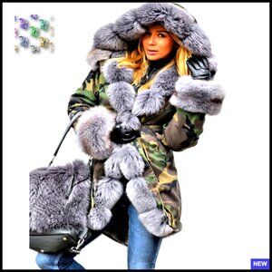 Thick Insulated Down Parka Hooded Winter Coat Oversized Warm Waterproof Jacket